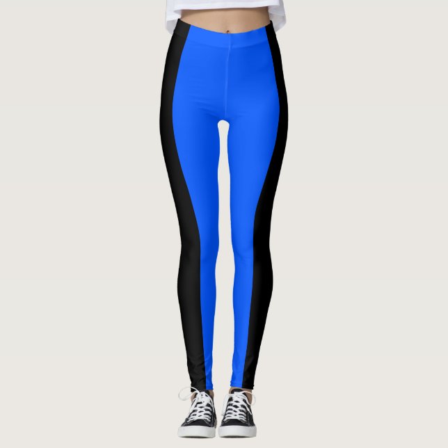 Legging Leggens azuis e pretas (Frente)