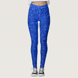 Legging Leggens brilhantes azuis