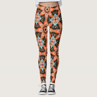 Legging Leggens Caleidoscópicas Florais Vibrantes