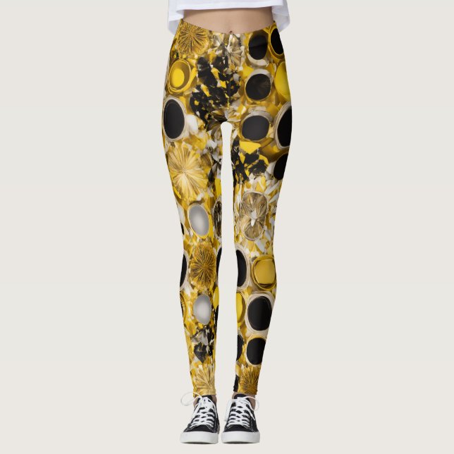 Legging "Leggens caleidoscópicas Fractais" (Frente)