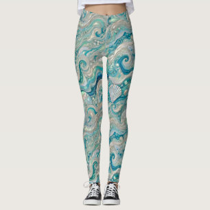 Legging Leggens ~ Cascas turquesas ~