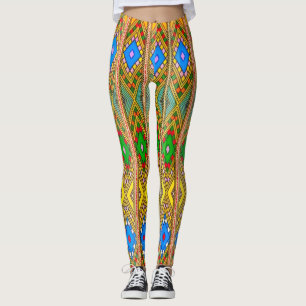 Legging Leggens coloridas vibrantes e confortáveis