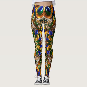 Legging Leggens com design de cores do Brasil