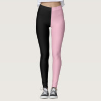 Leggens cor-de-rosa e pretas