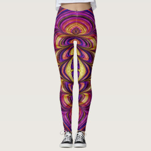 Legging Leggens ~cor-de-rosa púrpura azul ~ Original
