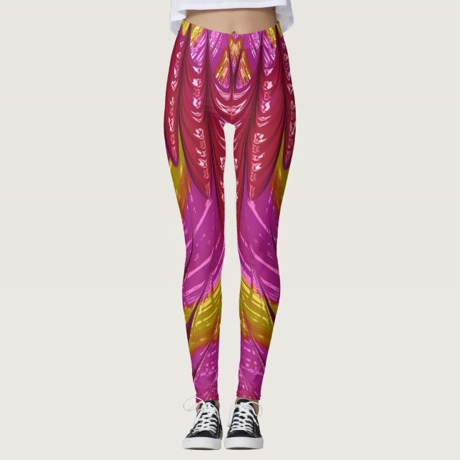 Legging Leggens ~ cor - de - rosa - vermelho - azul ~ Orig (Frente)