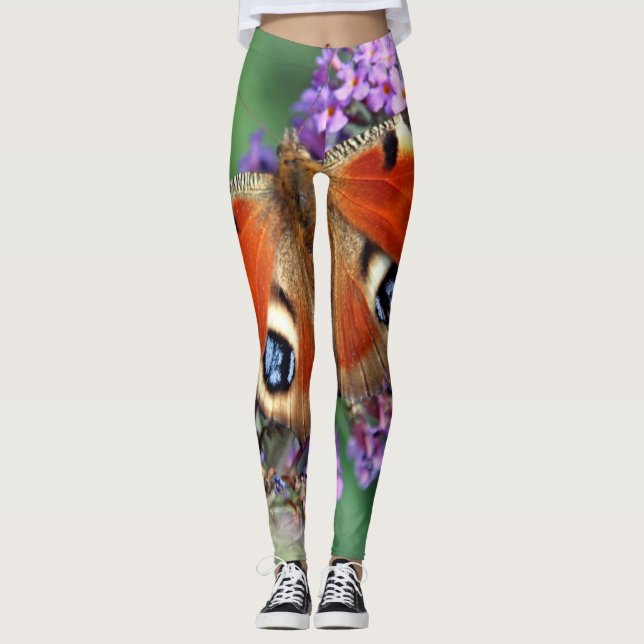 Legging Leggens da Borboleta de Peacock (Frente)