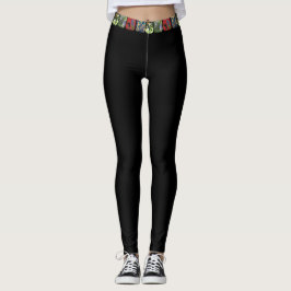 Legging Leggens da borboleta preta como cinto