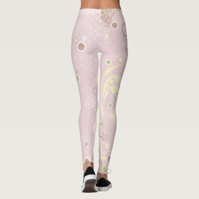 Legging Leggens da borboleta rosa (Verso)