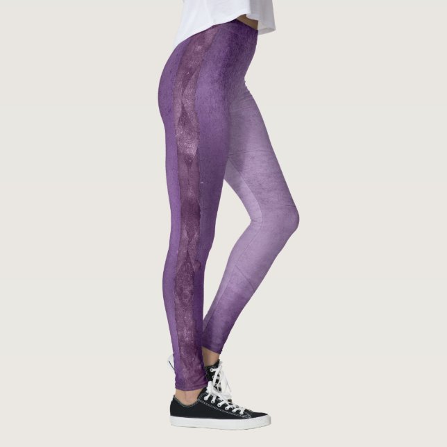 Legging Leggens Das Mulheres Roxas Da Retrô, lavanda (Direita)