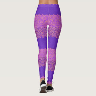 Legging Leggens das unhas da Sereia - Rosa e Roxo