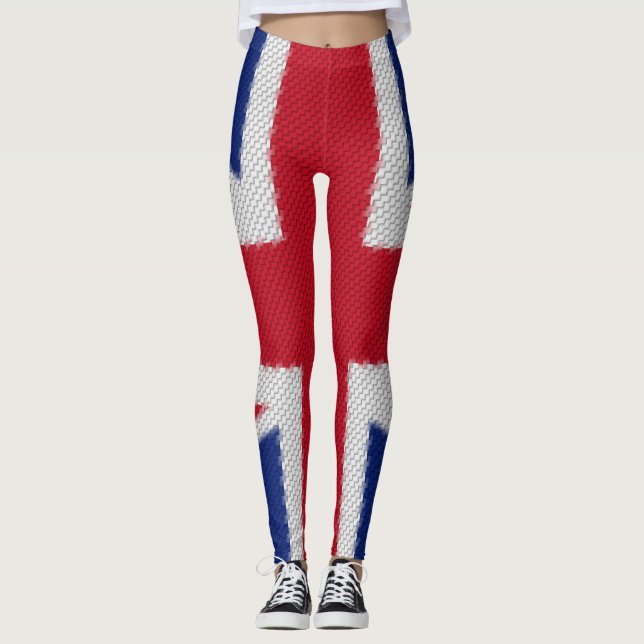 Legging Leggens de bandeira de Union Jack Woven (Frente)