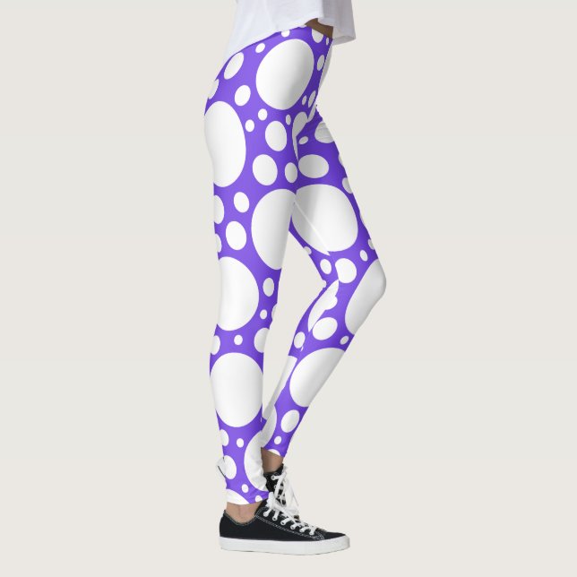 Legging Leggens de Bolinhas roxas (Direita)