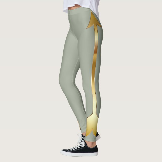 Legging Leggens de Cinza de Seta Dourada (Esquerda)