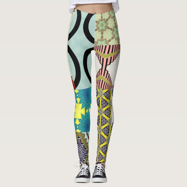 Legging Leggens de colagem do projetor confortável (Frente)