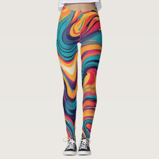Legging Leggens de design abstratas