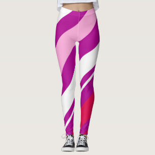 Legging Leggens de Diagonal em Faixa Moderna