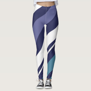 Legging Leggens de Diagonal em Faixa Moderna