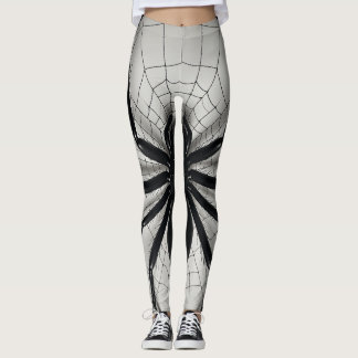 Legging Leggens de imagem de padrão de aranha preta