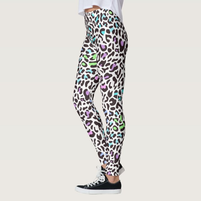 Legging Leggens de impressão do Pastel Leopard (Esquerda)
