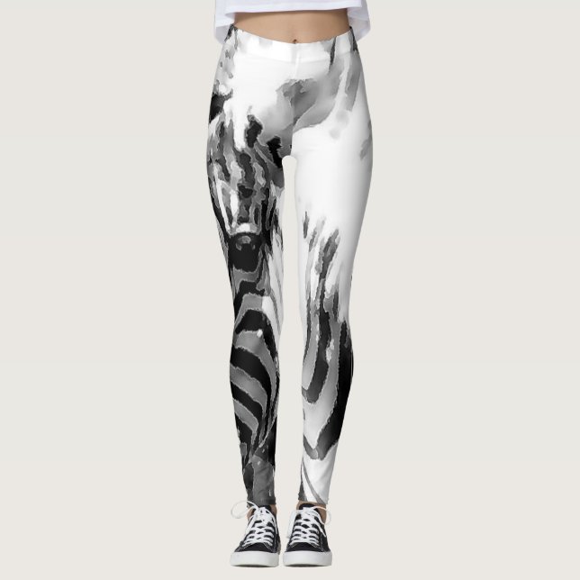 Legging Leggens de impressão MVB Zebra (Frente)