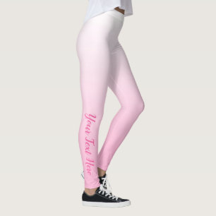 Legging Leggens de madeira rosa personalizáveis