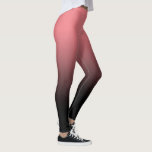 Legging Leggens de Mão Preta Escamas<br><div class="desc">Um simples padrão ombre,  cor gradiente desaparece de rosa-pincel a preto.</div>