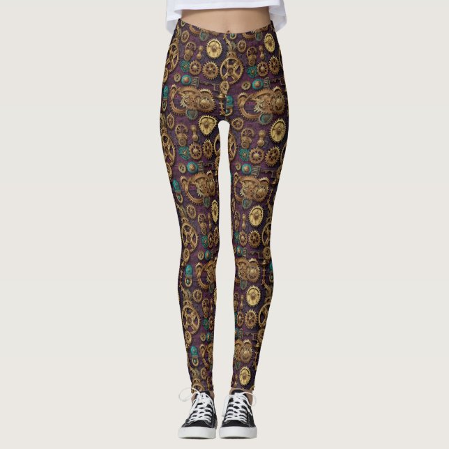 Legging Leggens de máquinas de galhardetes (Frente)