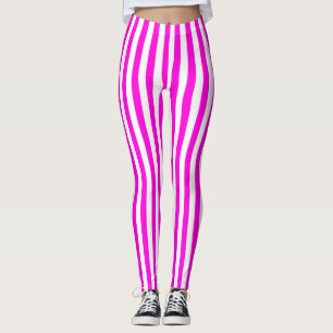 Legging Leggens de médio, cor-de-rosa e branca