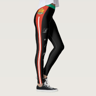 Legging Leggens de moda da Bulgária, Bandeira búlgara/espo