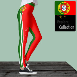Legging Leggens de moda em Portugal, Bandeira Portuguesa/E