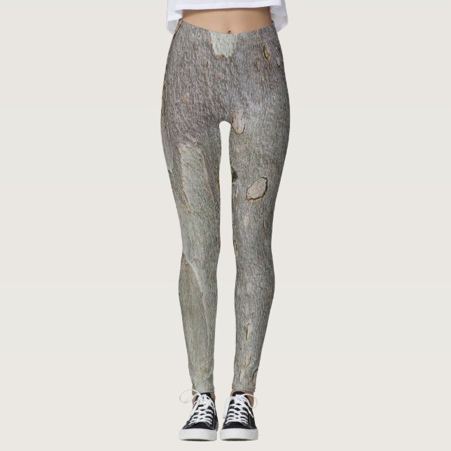Legging Leggens de padrão de latido em árvore (Frente)