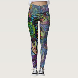 Legging Leggens de vidro manchadas