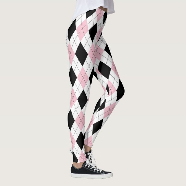 Legging Leggens/Diamantes rosa e pretos (Direita)