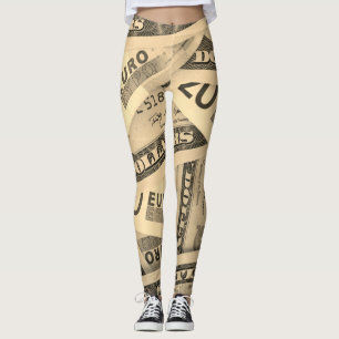 Legging Leggens dos EUA e do Euro Dólares