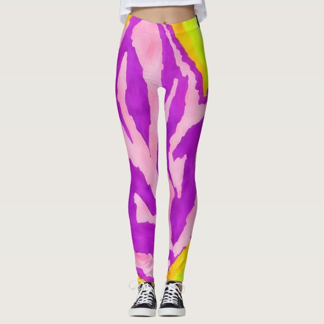 Legging Leggens Eleitoríficas Roxas abstrato (Frente)