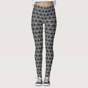Legging Leggens em branco e preto
