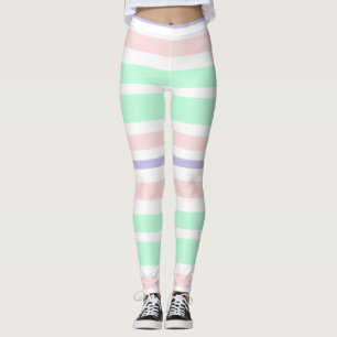 Legging Leggens em forma de branco, cor-de-rosa, cor-de-ro