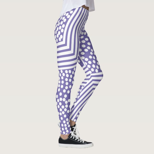 Legging Leggens em negrito das linhas de Bolinhas Funky (Direita)