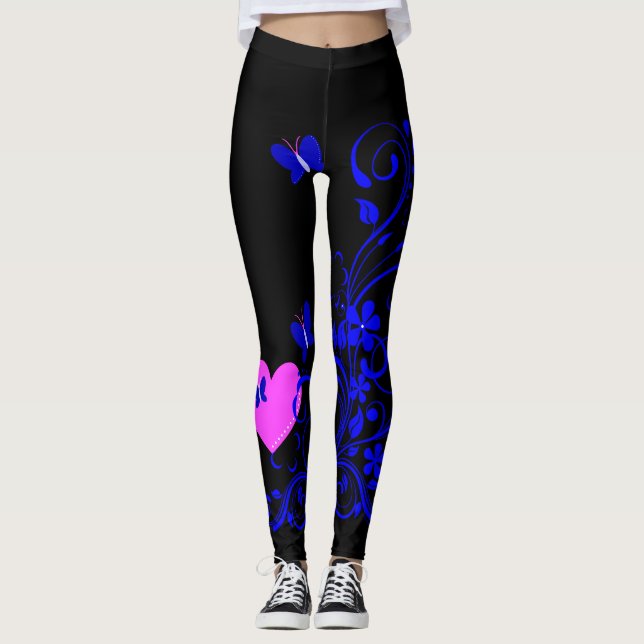 Legging Leggens Florais Da Borboleta (Frente)