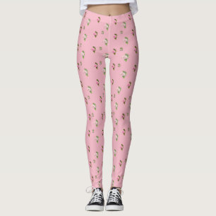 Legging Leggens Florais De Rosebuds Rosa