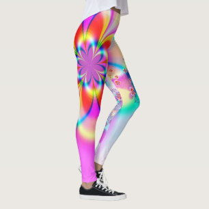 Legging Leggens Fractais Florais