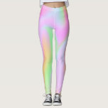 Legging Leggens Holográficas do Arco-Íris Rosa<br><div class="desc">Arco-íris branco holográfico.</div>