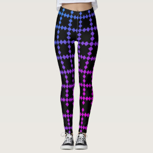Legging Leggens legal, azuis e roxas, pretas