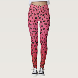 Legging Leggens-Leppard Rosa - Calças-Yoga-Namorados