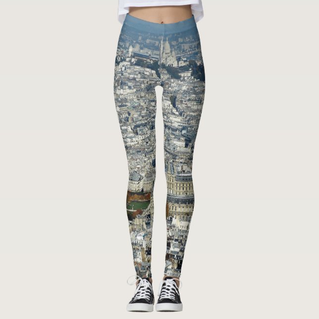 Legging Leggens miniatura de Paris para mulheres (Frente)