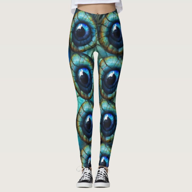 Legging Leggens Olhos1 Azuis Dragões (Frente)