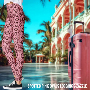 Legging Leggens Ovais Rosa Visadas