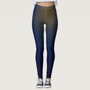 Legging Leggens padrão de fibra de carbono preto amarelo a