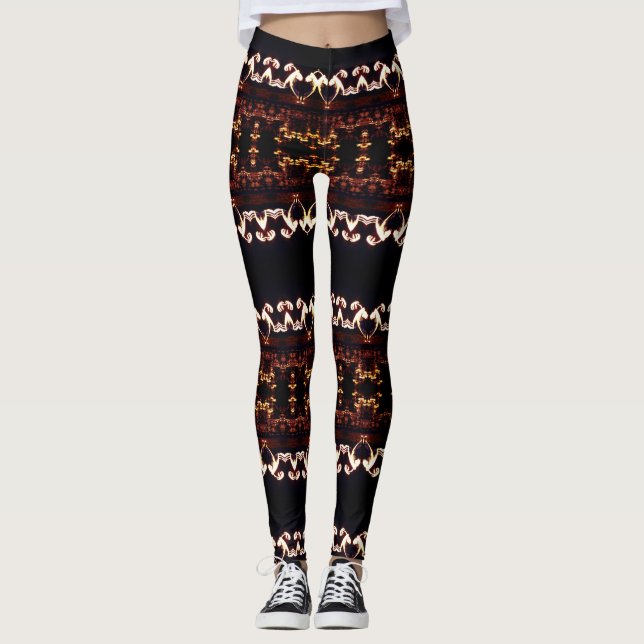 Legging Leggens Personalizadas Fractais Etno (Frente)